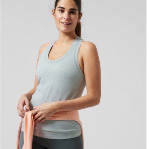 NWT Athleta Momentum Seamless Tank Ethereal Bloom Coast Grey